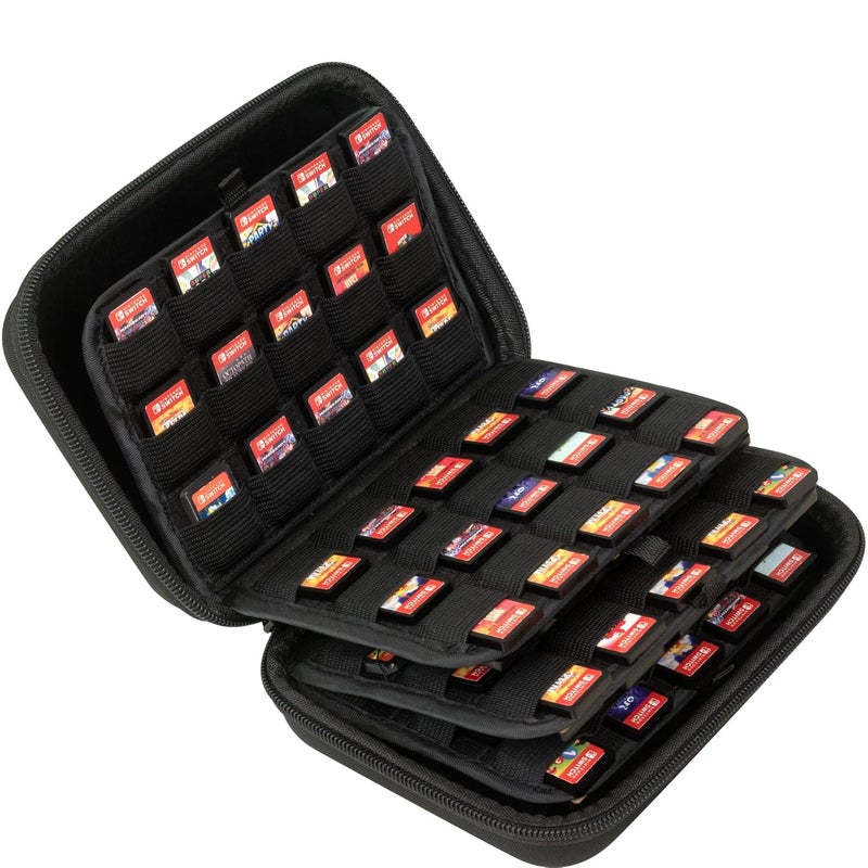 ButterFox 120 Switch Game Case for Nintendo Switch, Switch Game Card Storage Holder or SD Memory Card Case (120 Black) - Image 1